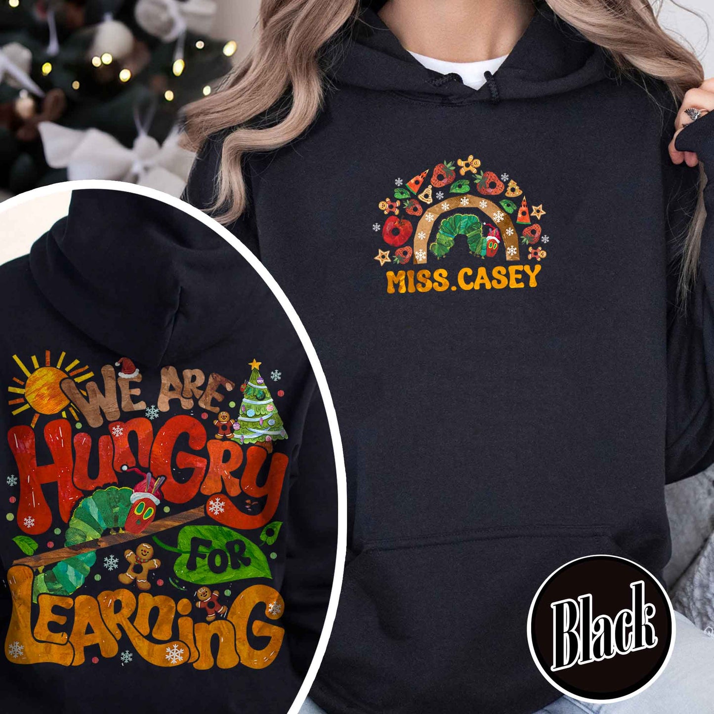 We Are Hungry for Learning Hoodie, We Are Hungry for Learning Christmas, Funny Teacher Hoodie, Teacher Christmas Hoodie, Teacher Christmas Gift