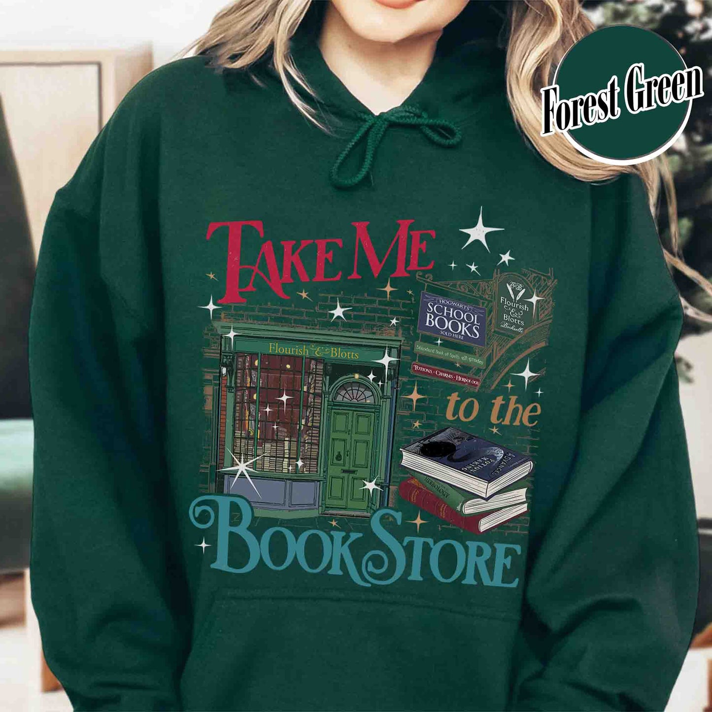 Wizard Book Shop Hoodie, Take Me to the Book Store Hoodie, Bookseller Wizarding HP World Hoodie