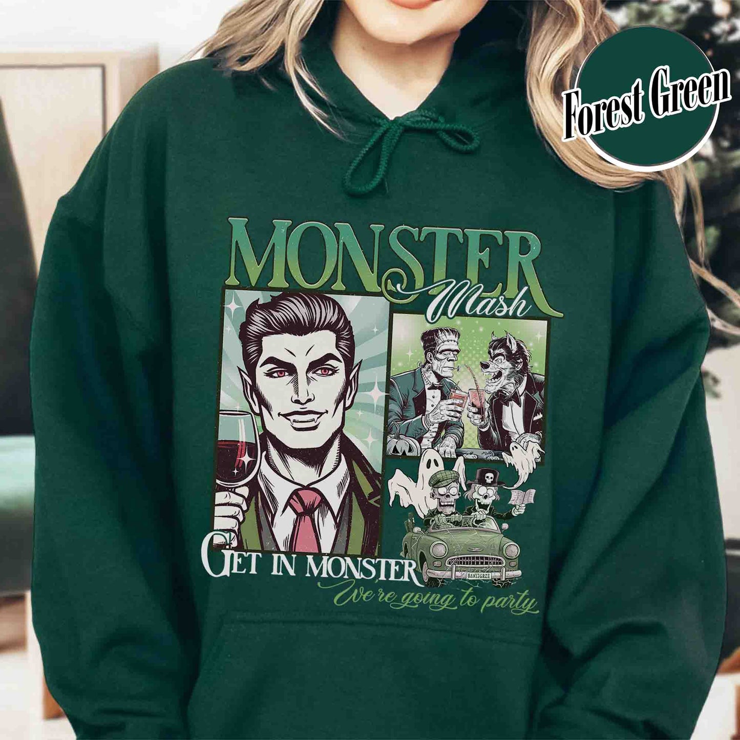 Halloween Hoodie, Monster Mash Hoodie, Get in Monster Hoodie, Ghost Halloween Hoodie