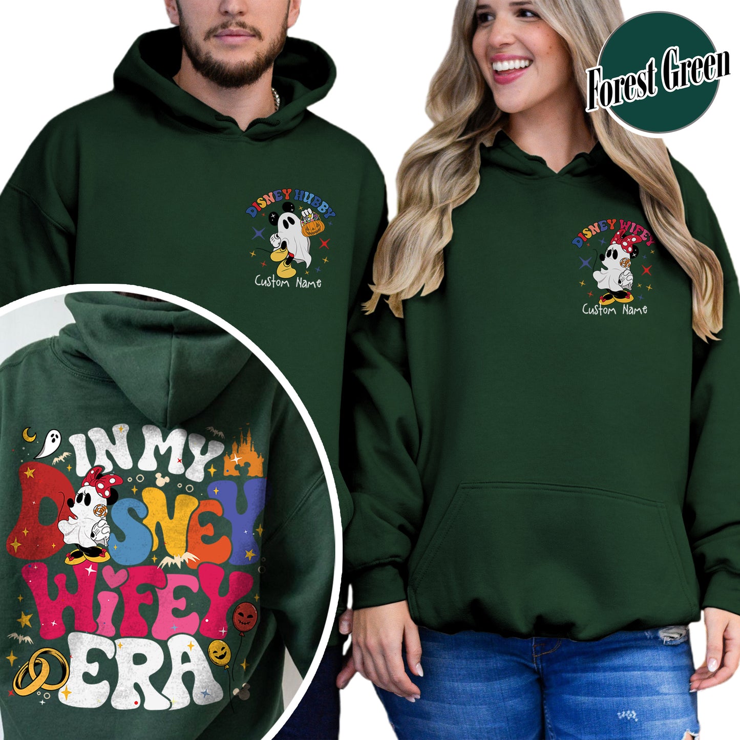 Couples Disney Epcot Hoodie, Custom Wife Husband Hoodie, in My Disney Hubby Era Hoodie