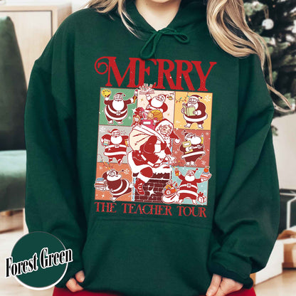 Christmas Teacher Era Tour Hoodie, Merry Christmas Hoodie, Santa Clause Hoodie, Christmas Teacher Hoodie, Santas Teachers Hoodie, Teachers Day Gift