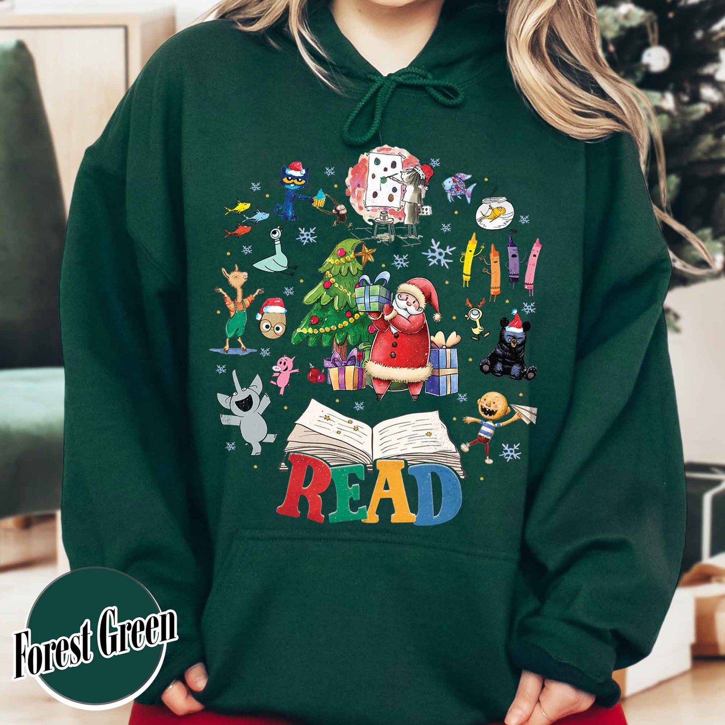 Read Children’s Books Teacher Hoodie, Christmas Teacher Shirt, Christmas Gift for Teacher, Teaching Tee, Teachers Day, Teachers Life Shirt