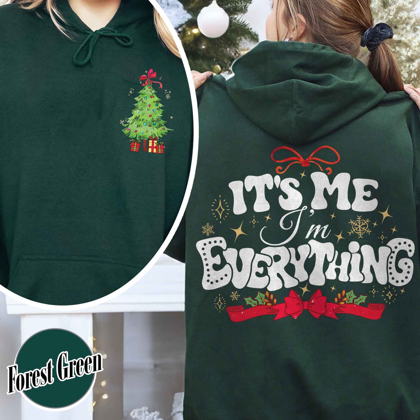 I Have Everything I Want For Christmas Hoodie, It's Me I'm Everything Shirt,Matching Christmas Couple Sweaters Funny, Holiday Couples Shirt