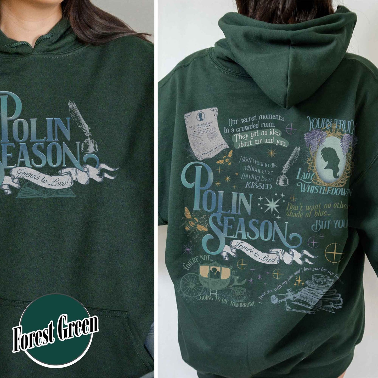 Penelope Colin Bridgerton Season 3 Hoodie, Polin Season, Penelope And Colin Hoodie, Spill The Tea Lady Whistledown's Society Papers Hoodie