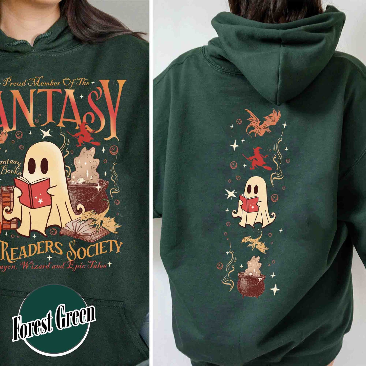 Bookish Hoodie, Fantasy Reader Hoodie, Boo Readers Society Hoodie, Fantasy Dragon Hoodie