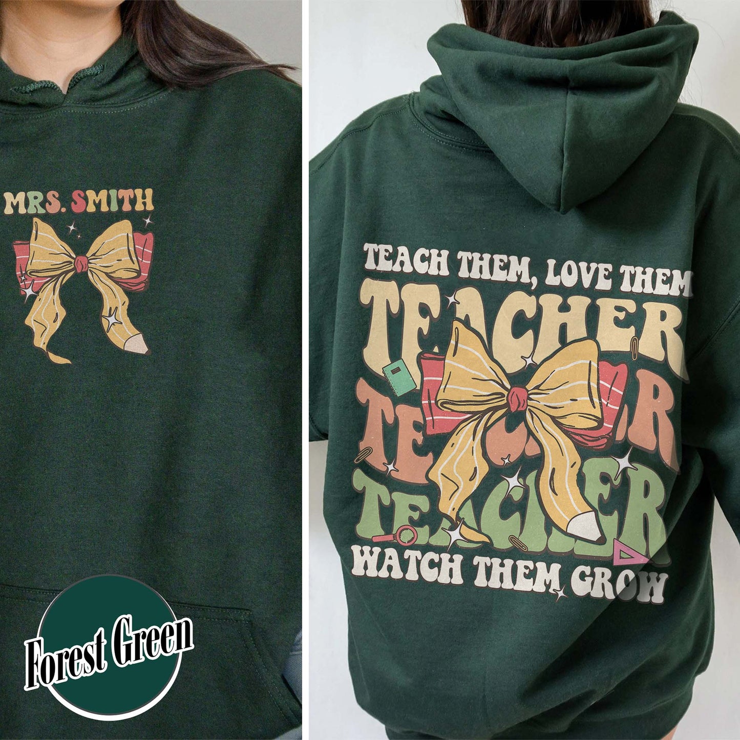Customized Teacher Hoodie, Back to School Hoodie, Teacher Gifts, Teacher Team Hoodie, Teacher Teach Team Love Them Hoodie