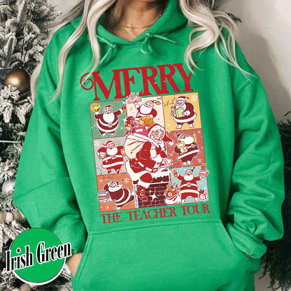 Christmas Teacher Era Tour Hoodie, Merry Christmas Hoodie, Santa Clause Hoodie, Christmas Teacher Hoodie, Santas Teachers Hoodie, Teachers Day Gift