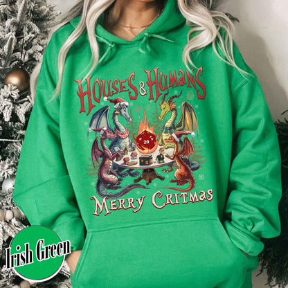 Dungeon and Dragon Hoodie, Houses and Humans D&D Shirt, Dnd Gifts, Christmas Dnd Shirt, Dungeons and Dragons Gifts Husband, Dungeons Game Gifts