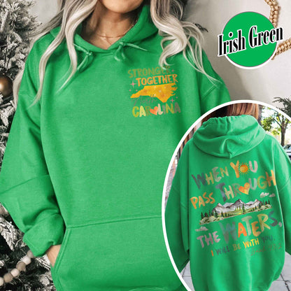 North Carolina Stronger Than the Storm Hoodie, North Carolina Strong Hoodie, Helping Out Western NC Families, North Carolina Stronger Hoodie