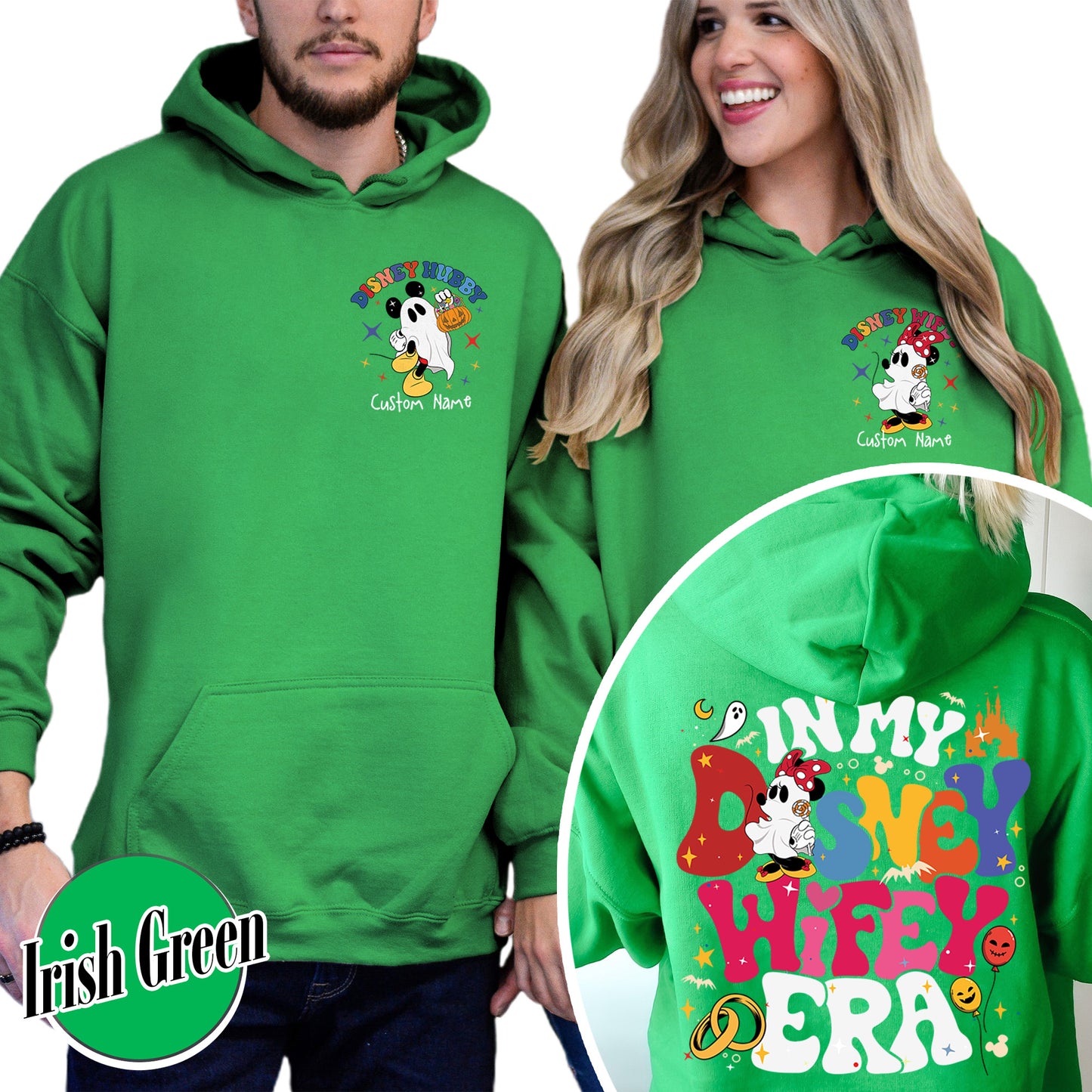 Couples Disney Epcot Hoodie, Custom Wife Husband Hoodie, in My Disney Hubby Era Hoodie