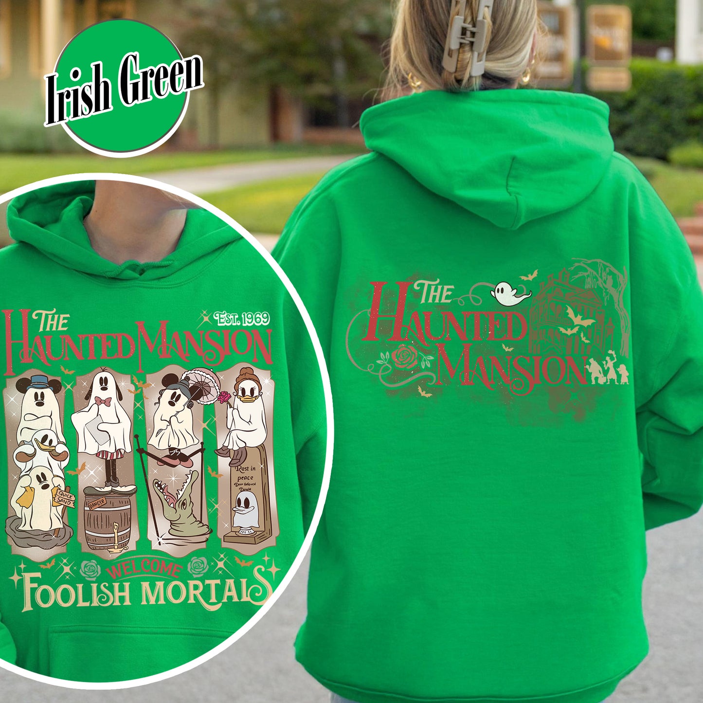 Halloween Hoodie, Haunted Mansion Halloween Hoodie, Not So Scary Halloween Party Hoodie