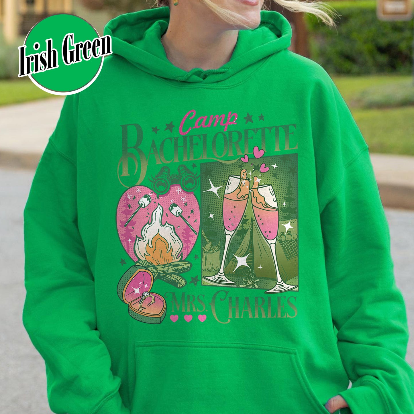 Bachelorette Hoodie, Custom Camp Bachelorette Party Hoodie, Hiking Bridal Party Hoodie