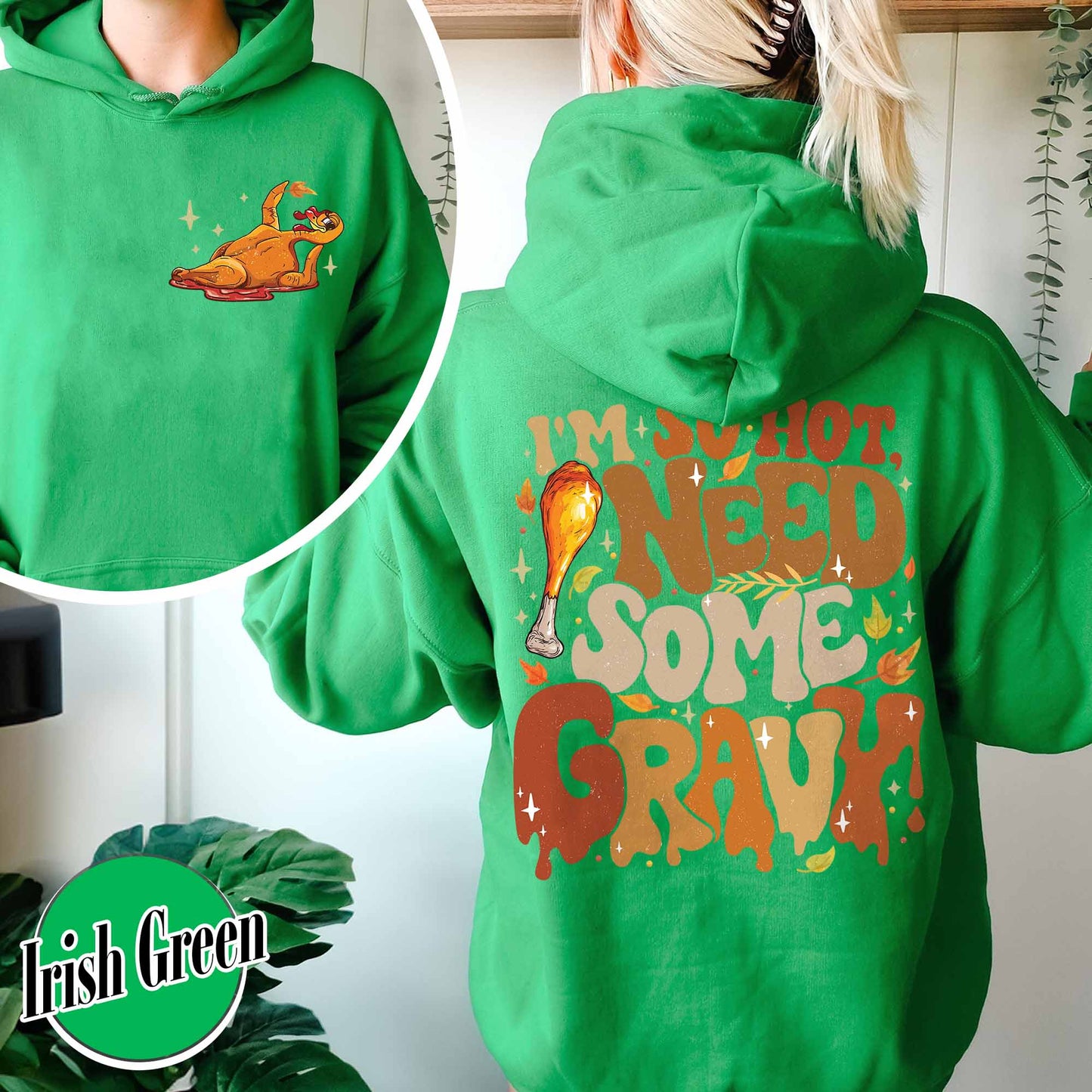 Couple Matching Thanksgiving Hoodie, Thanksgiving Couples Hoodie, Thanksgiving Hoodie for Couples, Gravy and Turkey Couple Hoodie, Im So Hot Hoodie