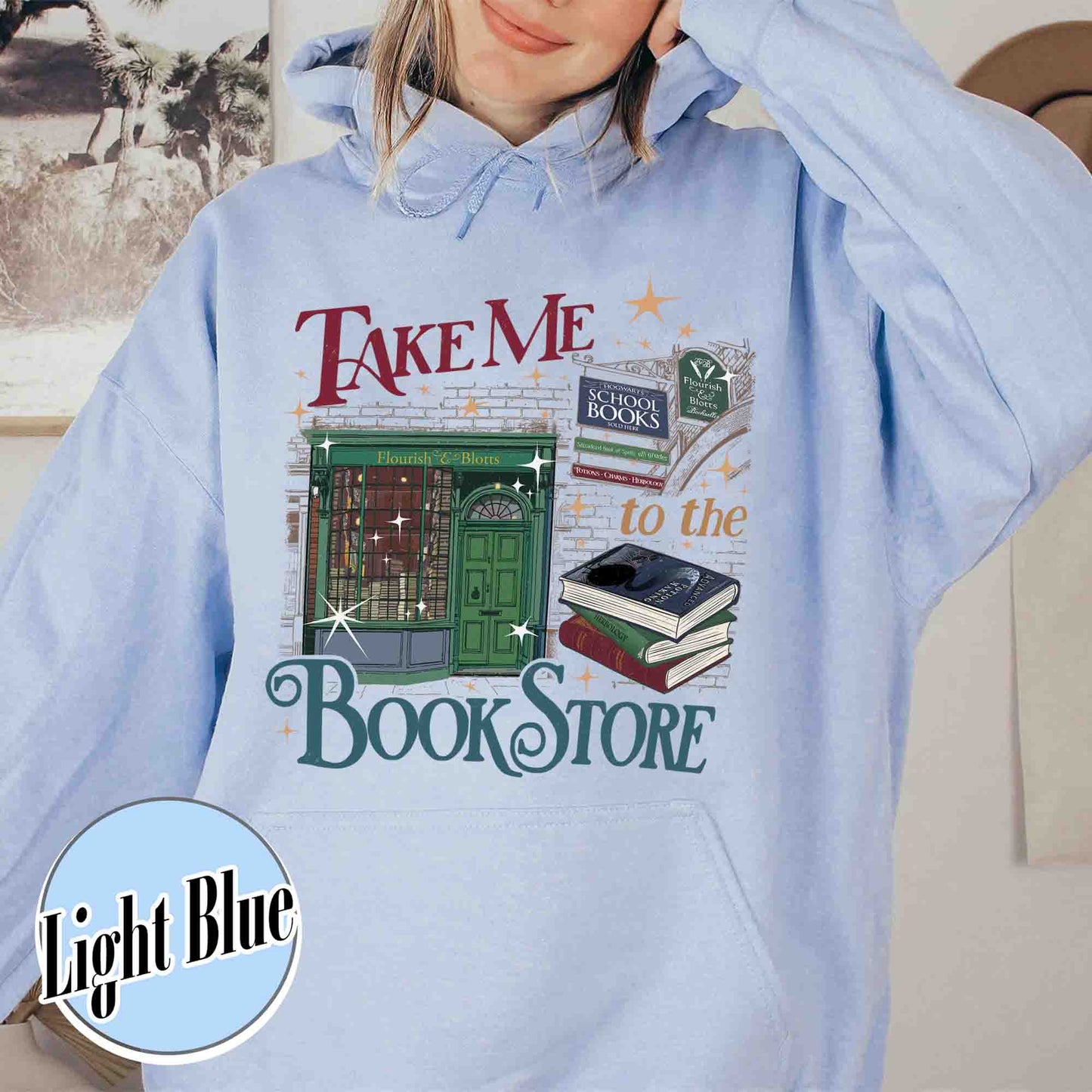 Wizard Book Shop Hoodie, Take Me to the Book Store Hoodie, Bookseller Wizarding HP World Hoodie