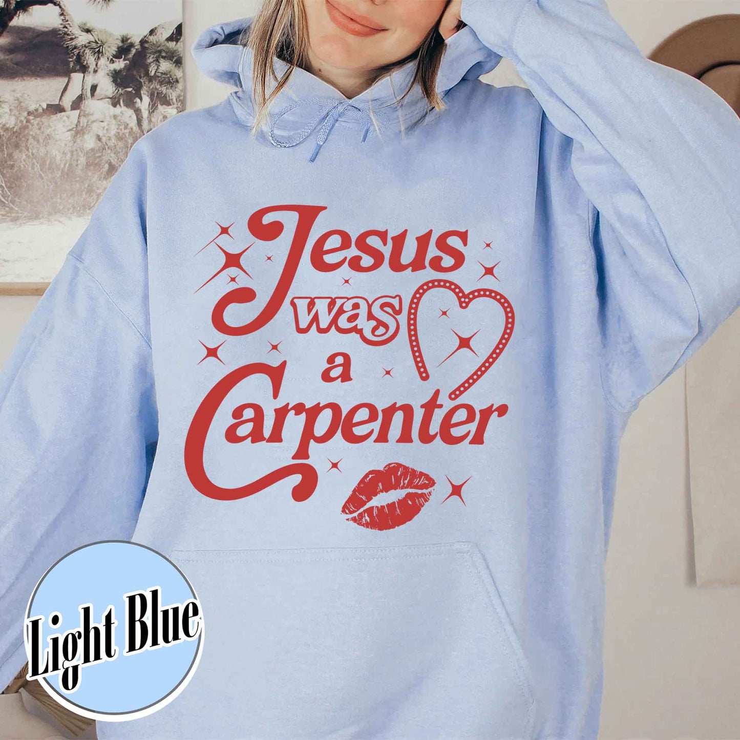 Jesus Was A Carpenter Hoodie, Festival Hoodie, Vintage Inspired Hoodie, Concert Hoodie, Soft Girl Aesthetic, Music Lover Gift
