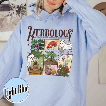 Halloween Hoodie, Herbology Plants Hoodie, Gardening Hoodie, Cute Ghost Hoodie