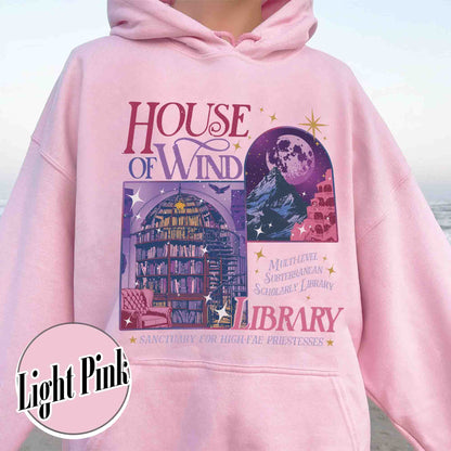 Bookish Hoodie, House of Wind Library Hoodie, Acotar Hoodie, Library Velaris Hoodie