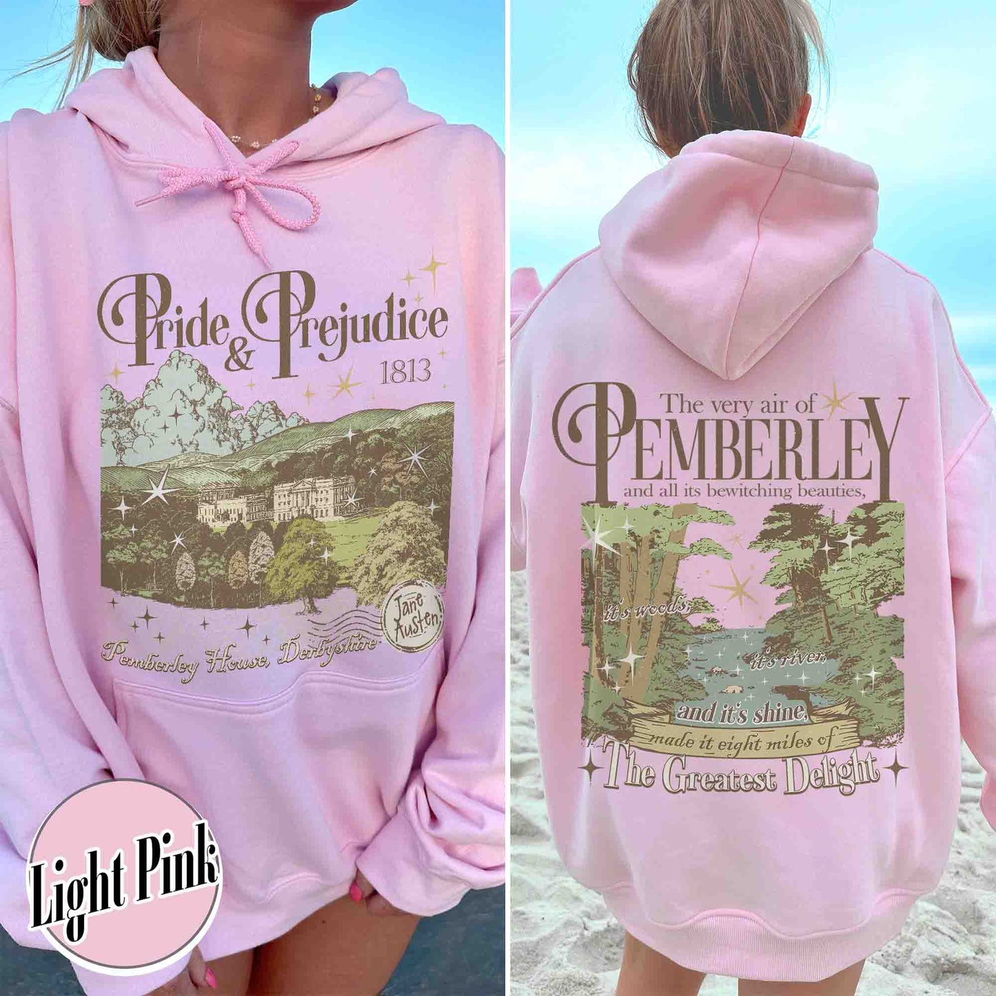 Bookish Hoodie, Pemberley Est 1813 Hoodie, Pride and Prejudice Hoodie, Jane Austen Mr Darcy Hoodie