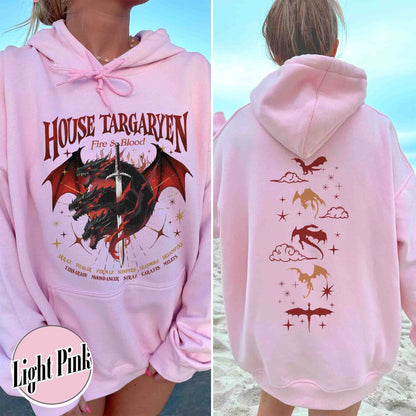 HOTD Hoodie, House of the D Hoodie, GOT Hoodie, Meleys, Hoodie With Dragons, Dragon Lovers Hoodie, Targaryen Hoodie, Team Black, Dragons