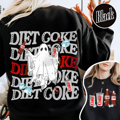 Halloweeen Ghost Sweatshirt, Diet Coke Ghost Sweatshirt, Diet Coke Teacher Sweatshirt