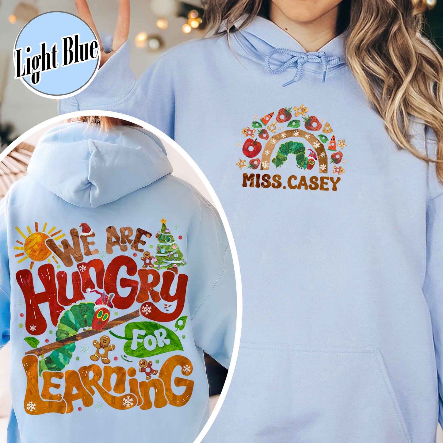 We Are Hungry for Learning Hoodie, We Are Hungry for Learning Christmas, Funny Teacher Hoodie, Teacher Christmas Hoodie, Teacher Christmas Gift