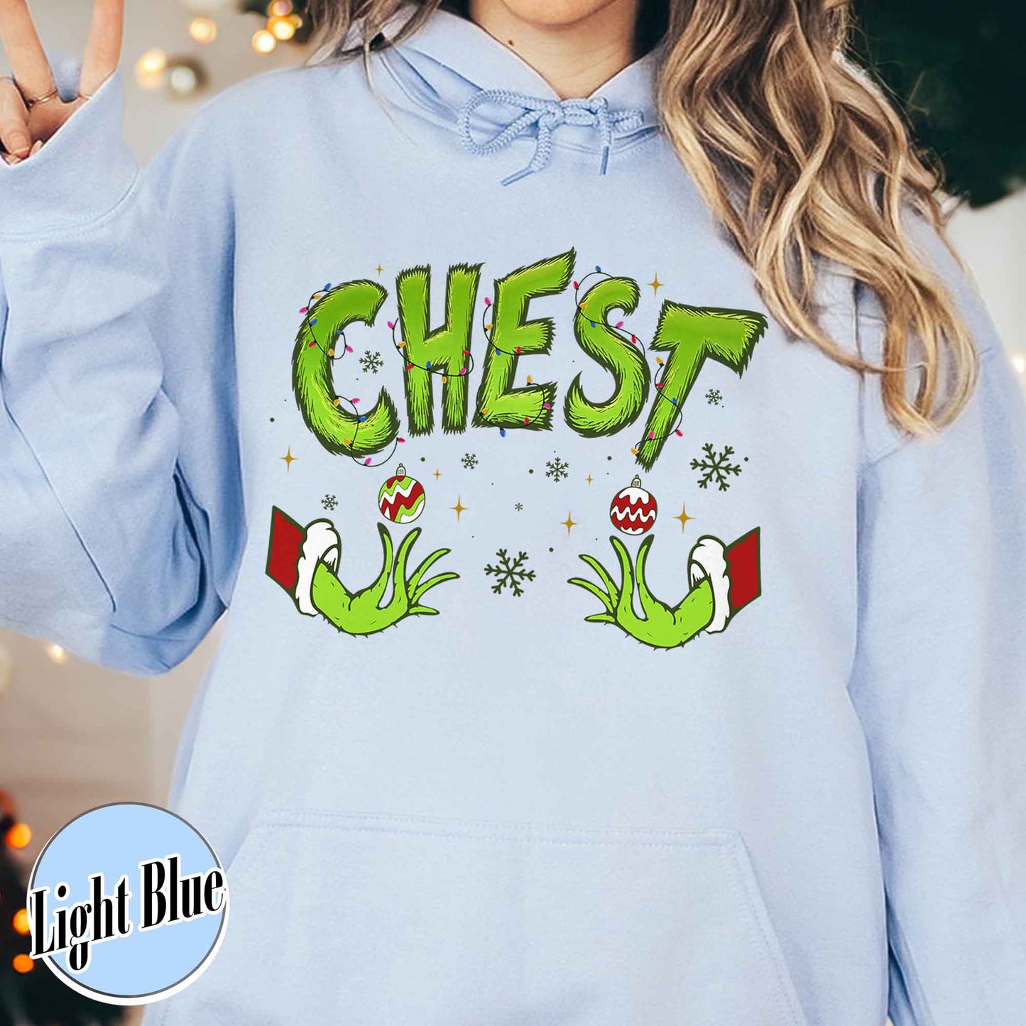 Chest Nuts Couples Matching Hoodie, Funny Couple Christmas Hoodie, Matching Christmas Outfits Boyfriend Girlfriend, Chest Nuts Christmas Hoodie