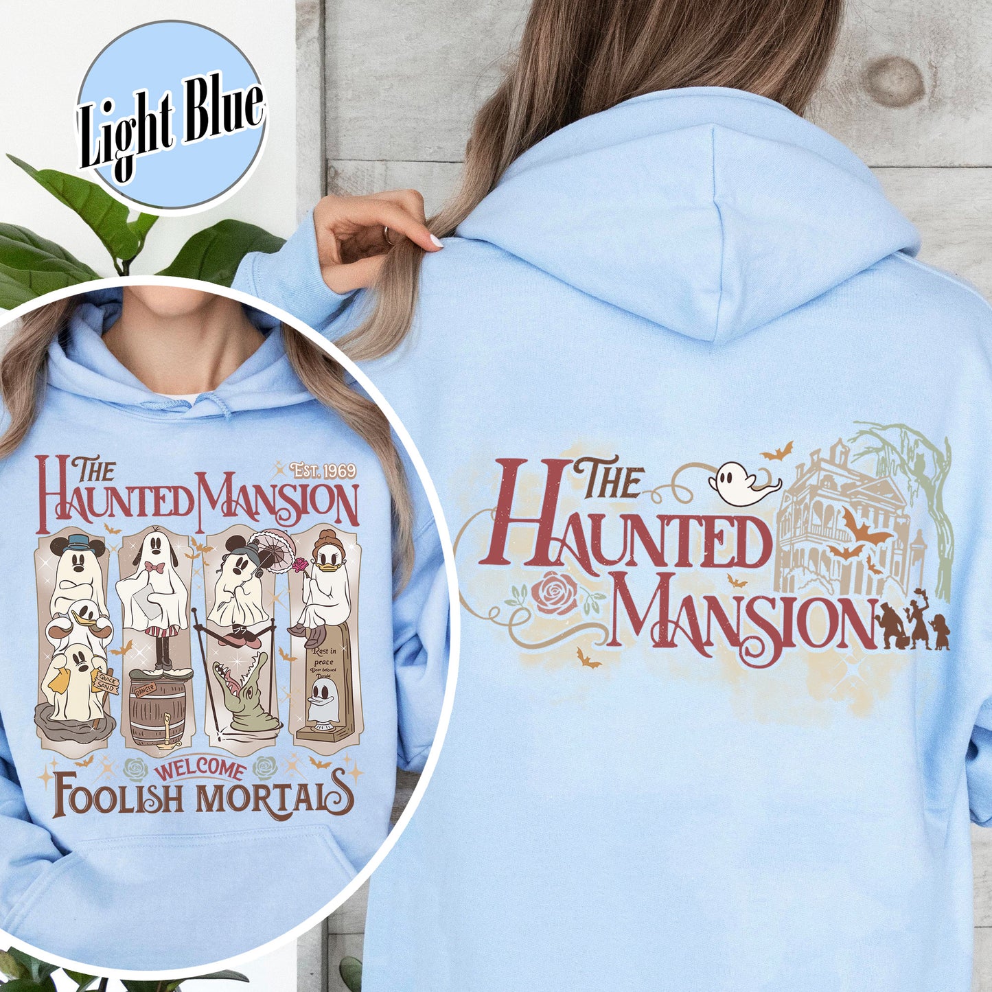 Halloween Hoodie, Haunted Mansion Halloween Hoodie, Not So Scary Halloween Party Hoodie