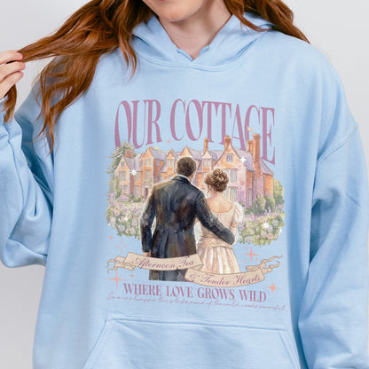 Our Cottage, Bridgerton Regency Romance Inspired, Benedict and Sophie, Bookish Gift, Booklover Hoodie
