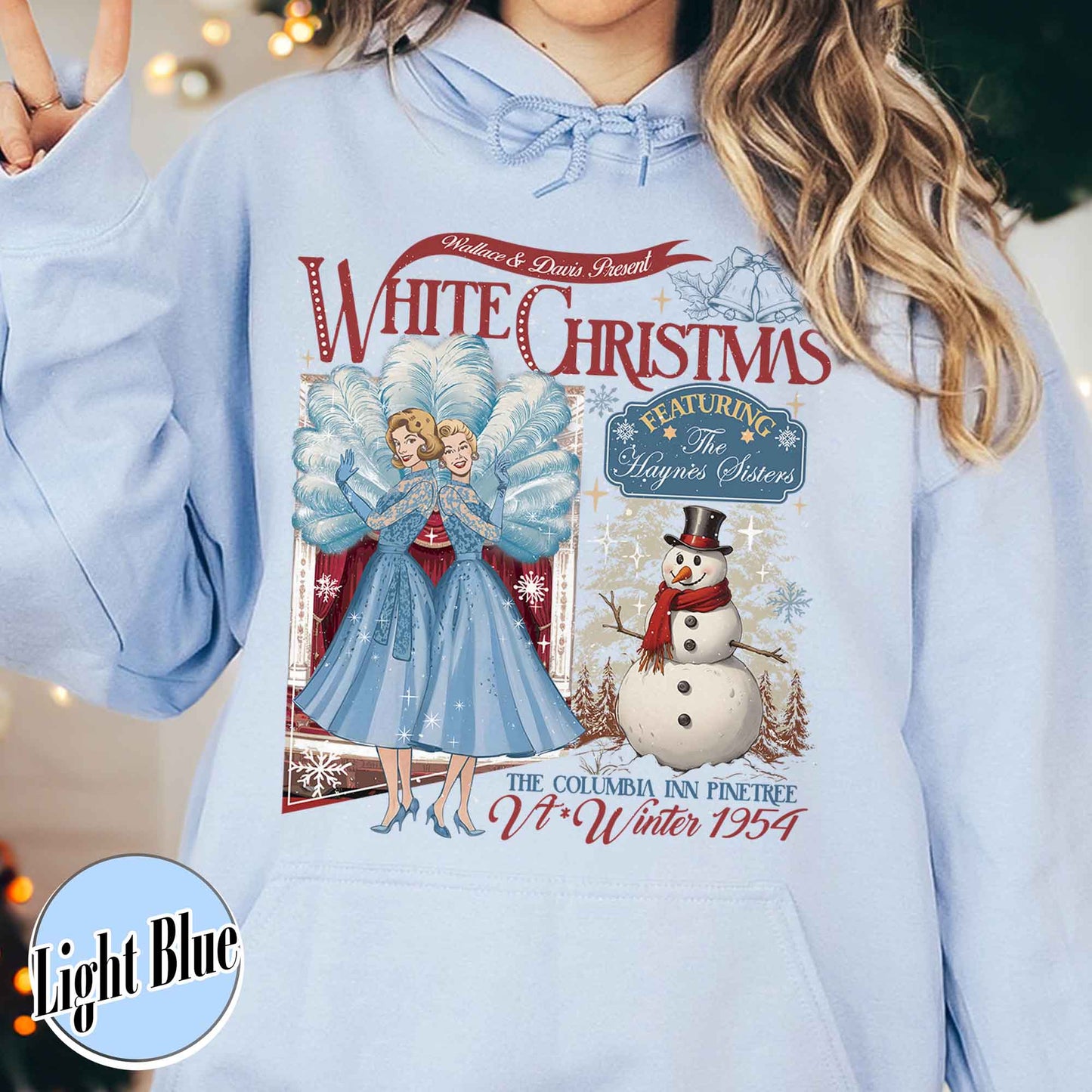 Christmas Movie Lover Hoodie, Christmas Sister Sister Hoodie, Wallace and Davis Hoodie