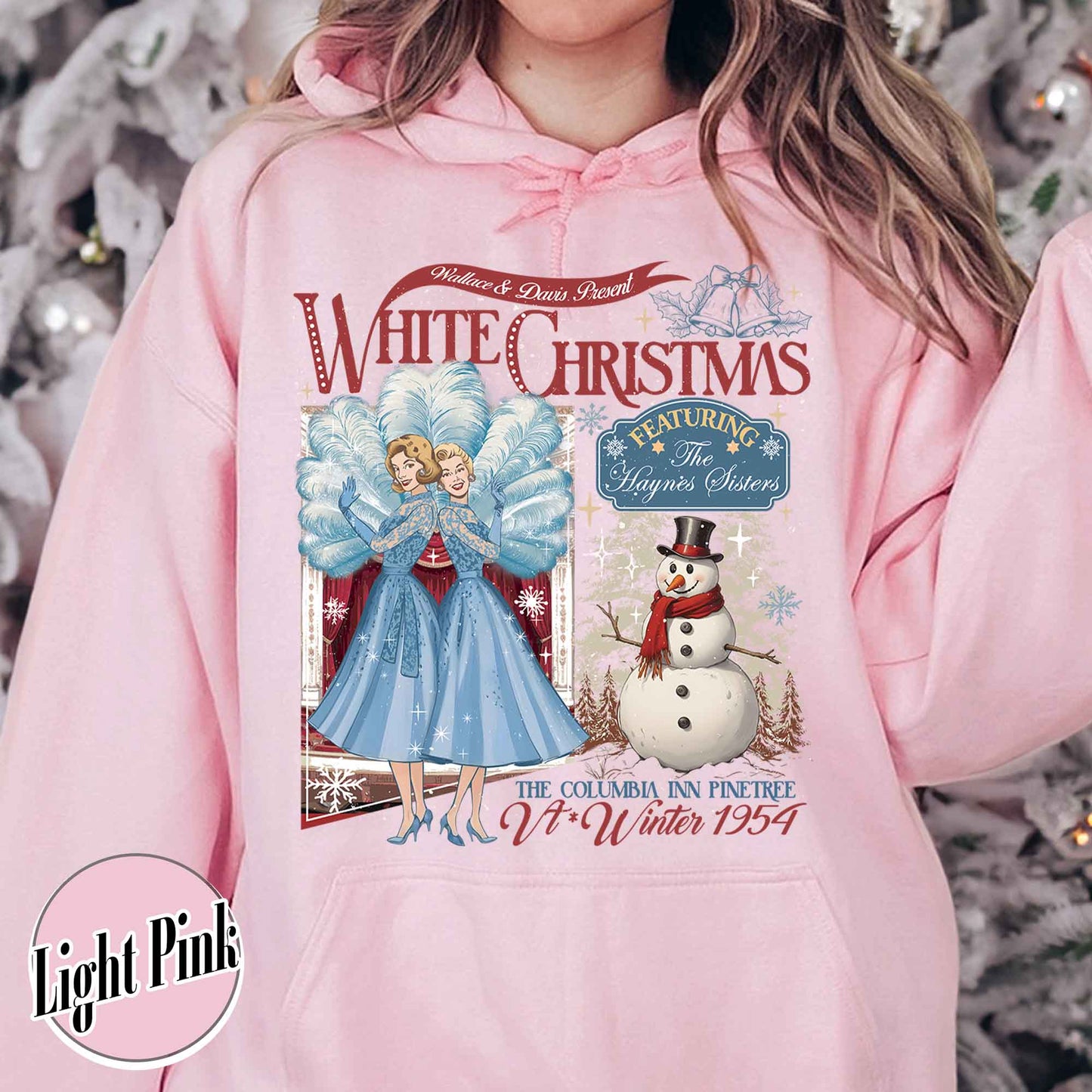 Christmas Movie Lover Hoodie, Christmas Sister Sister Hoodie, Wallace and Davis Hoodie
