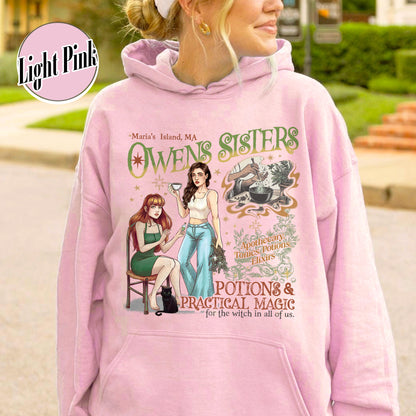 Salem Apothecary Halloween Hoodie, Owens Sisters Apothecary Witchy Hoodie