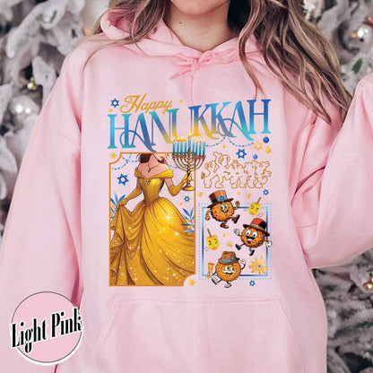 Happy Hanukkah Hoodie, Menorah Hoodie, Hanukah Menorah Dreidel, Happy Hannukah Merry Christmas Hoodie, Chanukah Hoodie, Jewish Holiday