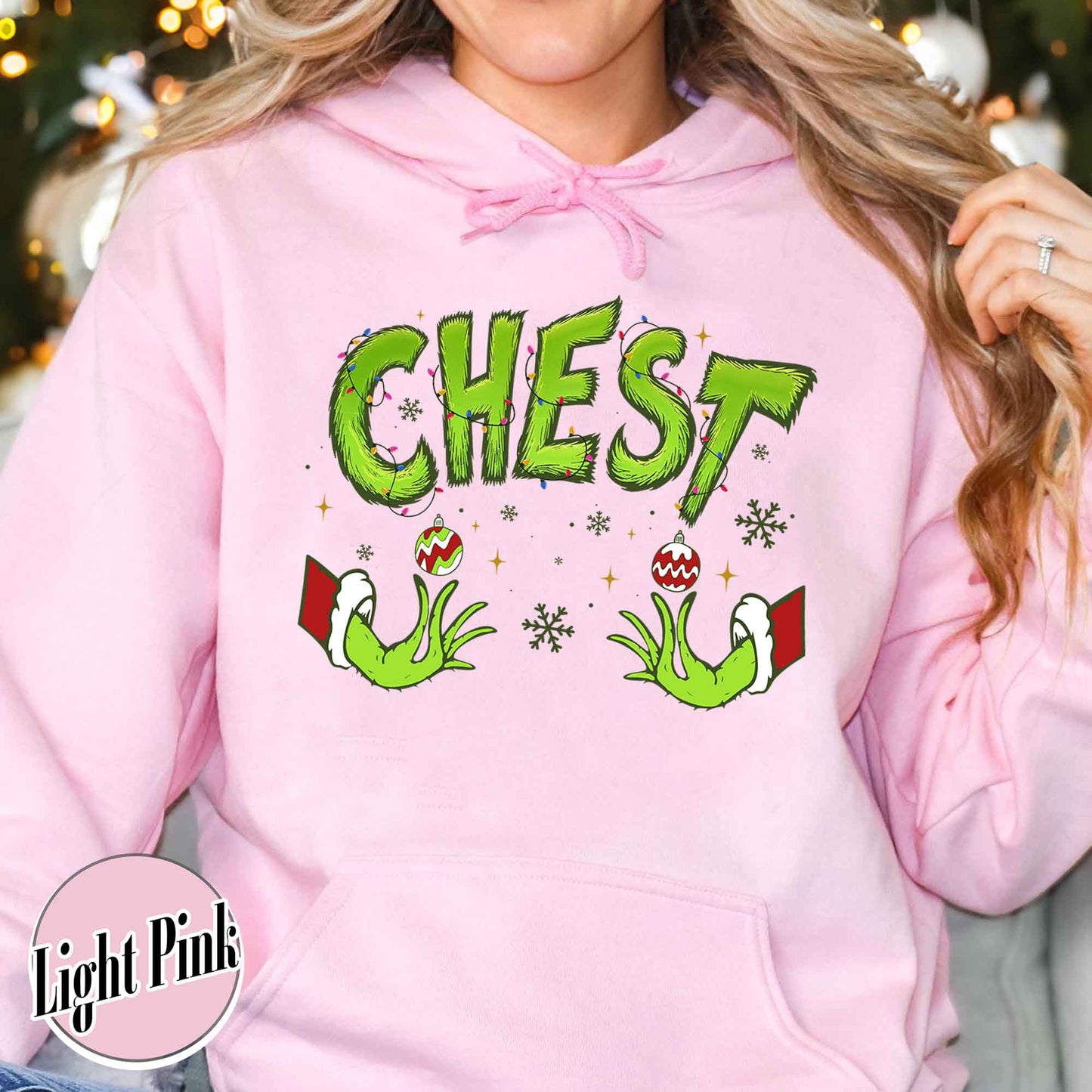 Chest Nuts Couples Matching Hoodie, Funny Couple Christmas Hoodie, Matching Christmas Outfits Boyfriend Girlfriend, Chest Nuts Christmas Hoodie