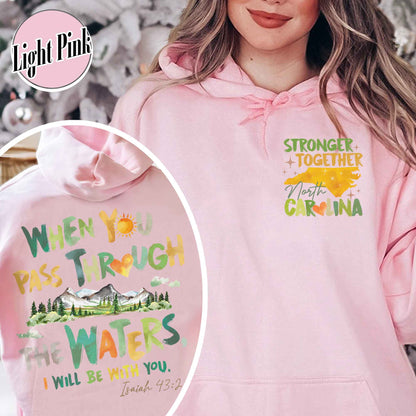 North Carolina Stronger Than the Storm Hoodie, North Carolina Strong Hoodie, Helping Out Western NC Families, North Carolina Stronger Hoodie