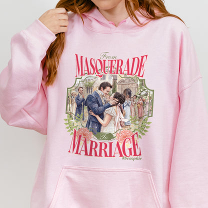 From Masquerade to Marriage #benophie Regency Wedding, Bridgerton Inspired Romance Book Lover Hoodie