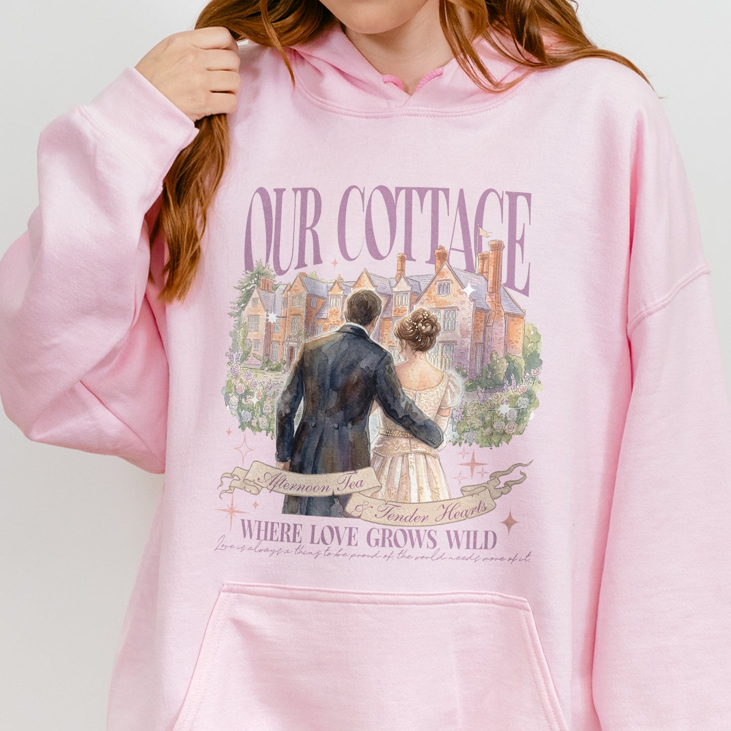 Our Cottage, Bridgerton Regency Romance Inspired, Benedict and Sophie, Bookish Gift, Booklover Hoodie