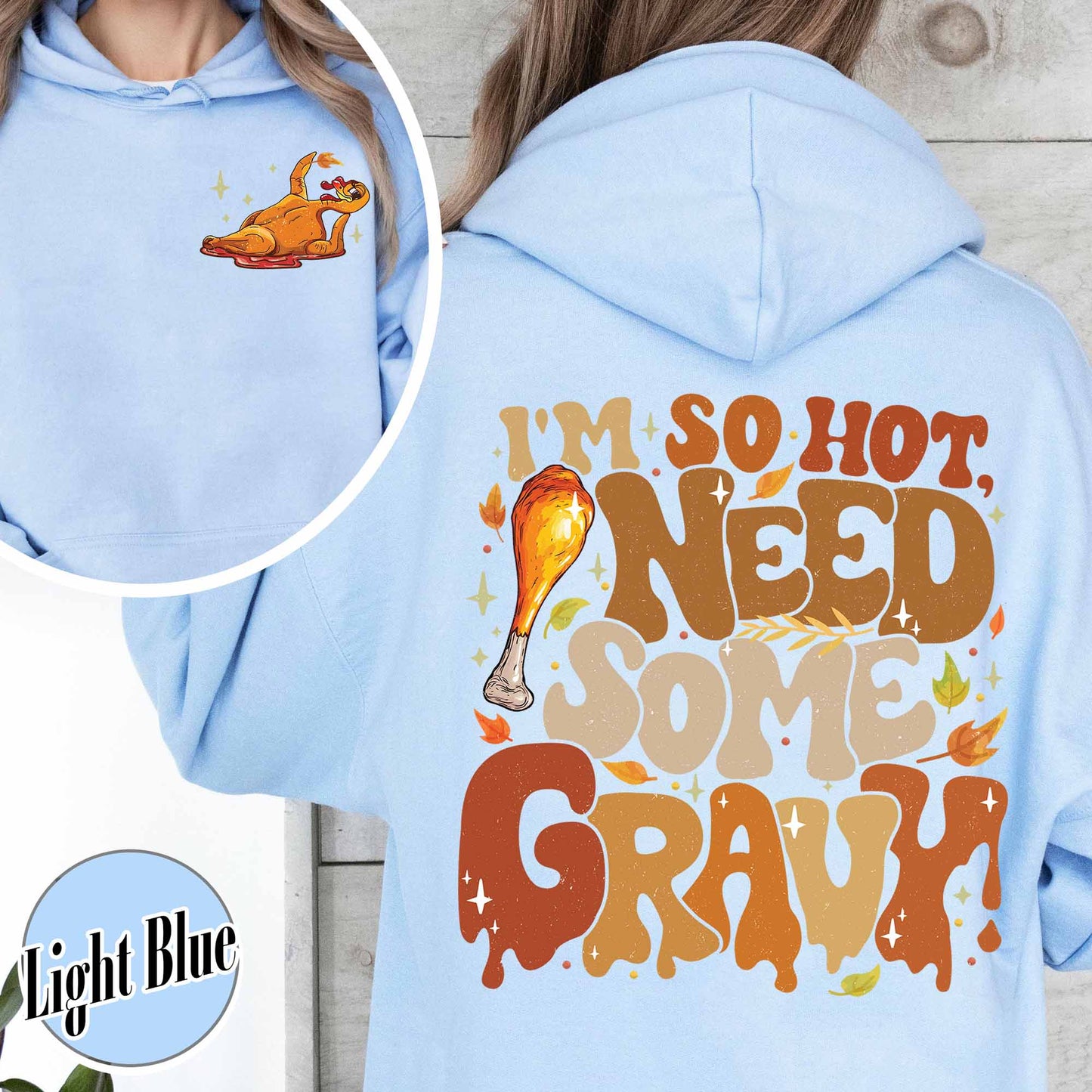 Couple Matching Thanksgiving Hoodie, Thanksgiving Couples Hoodie, Thanksgiving Hoodie for Couples, Gravy and Turkey Couple Hoodie, Im So Hot Hoodie