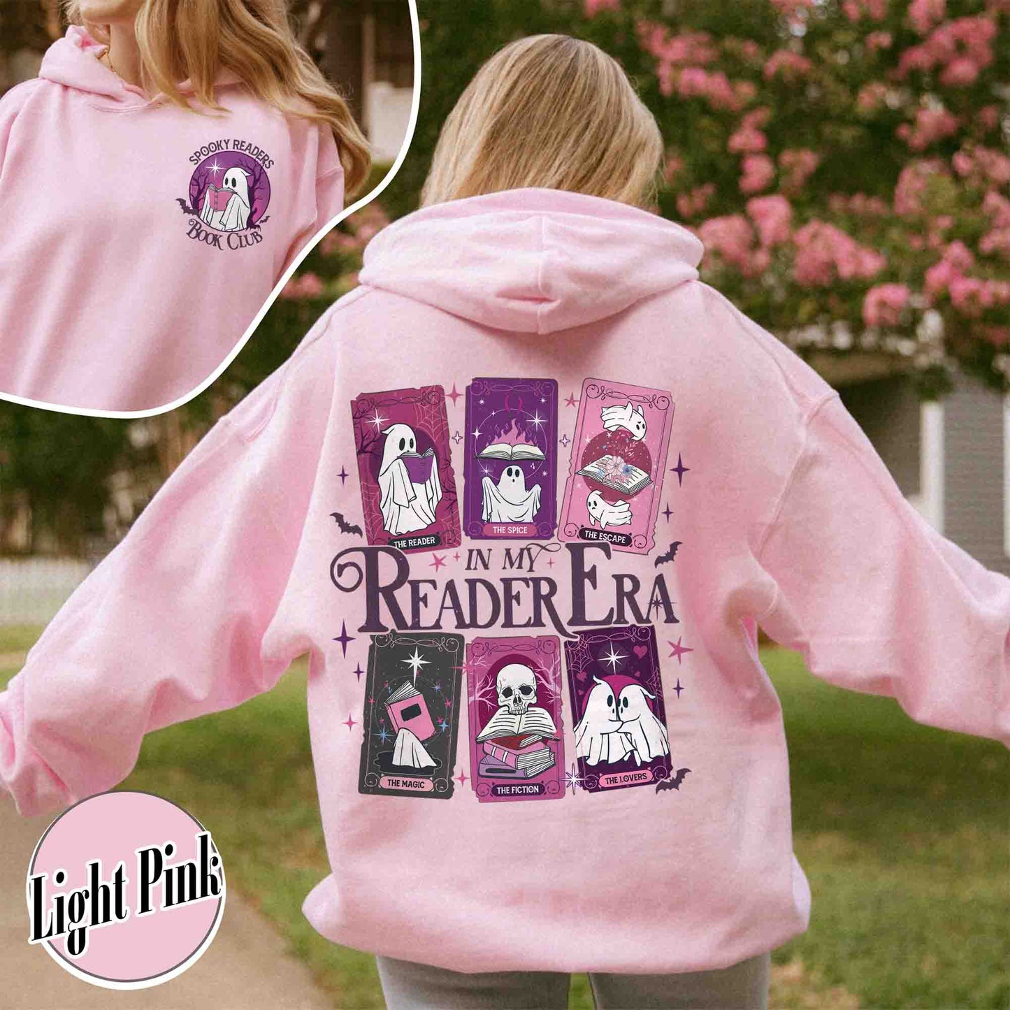Booklover Hoodie, in My Reading Era Hoodie, Tarot Cards With Book Hoodie, Spooky Reader Hoodie
