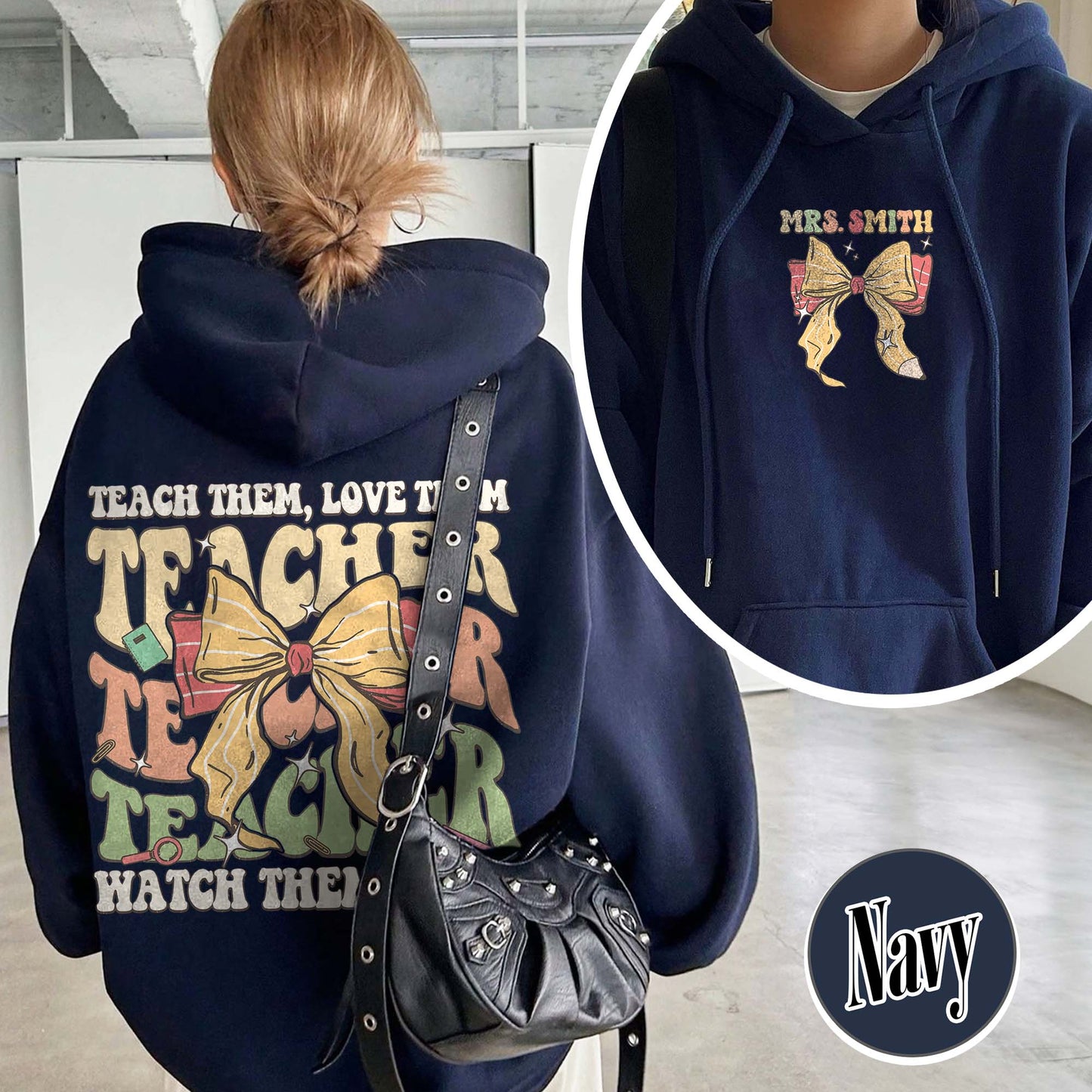 Customized Teacher Hoodie, Back to School Hoodie, Teacher Gifts, Teacher Team Hoodie, Teacher Teach Team Love Them Hoodie