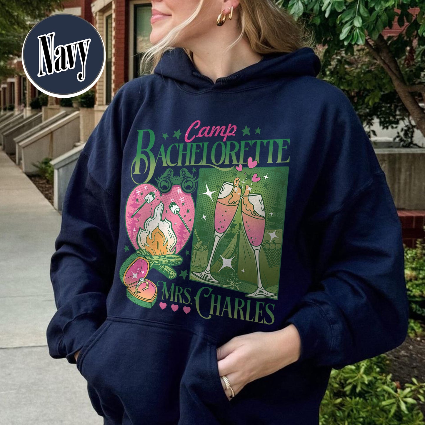 Bachelorette Hoodie, Custom Camp Bachelorette Party Hoodie, Hiking Bridal Party Hoodie