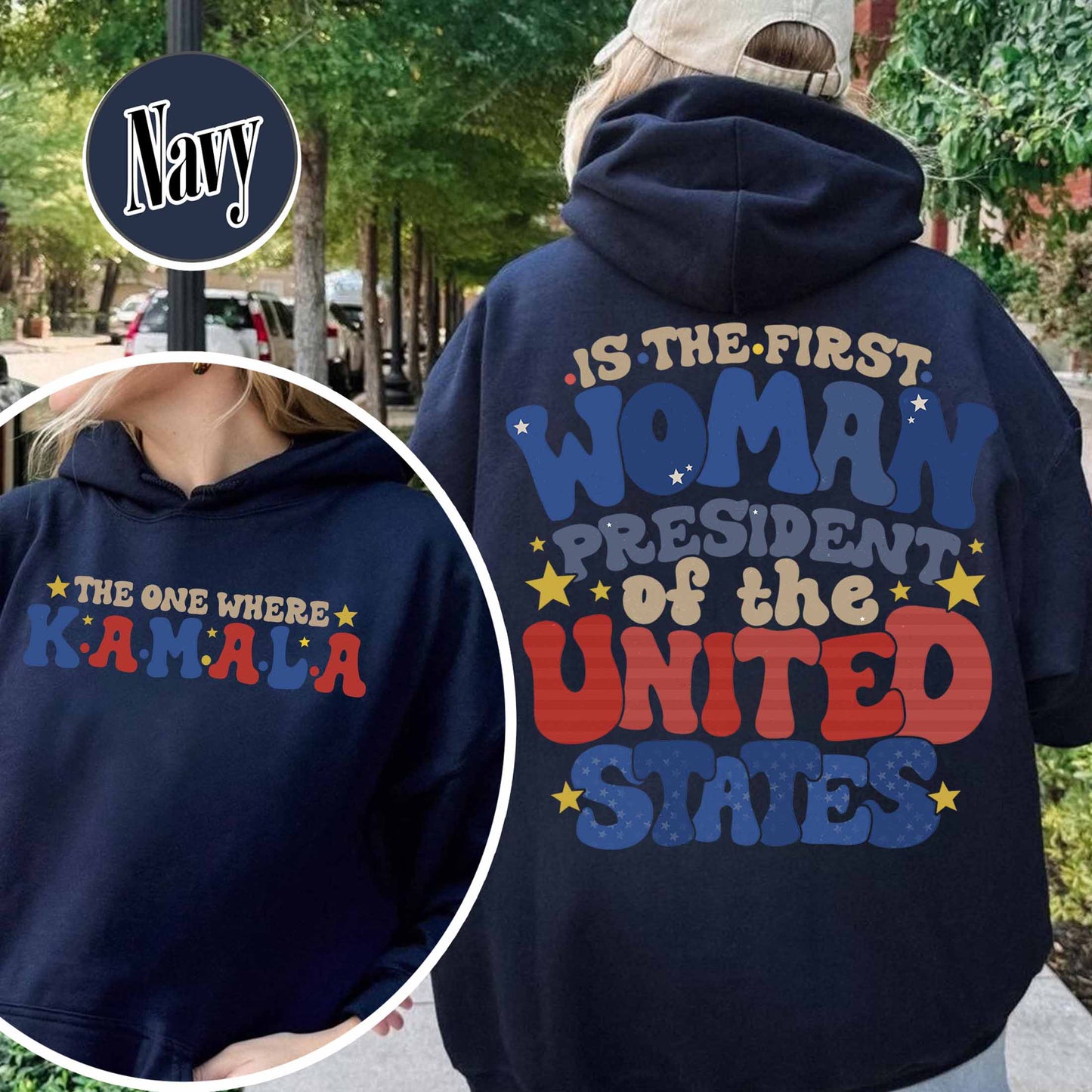 Election Hoodie, the One Where Kamala Is the First Woman President, Kamala Harris 2024 Election Hoodie