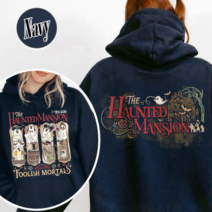 Halloween Hoodie, Haunted Mansion Halloween Hoodie, Not So Scary Halloween Party Hoodie