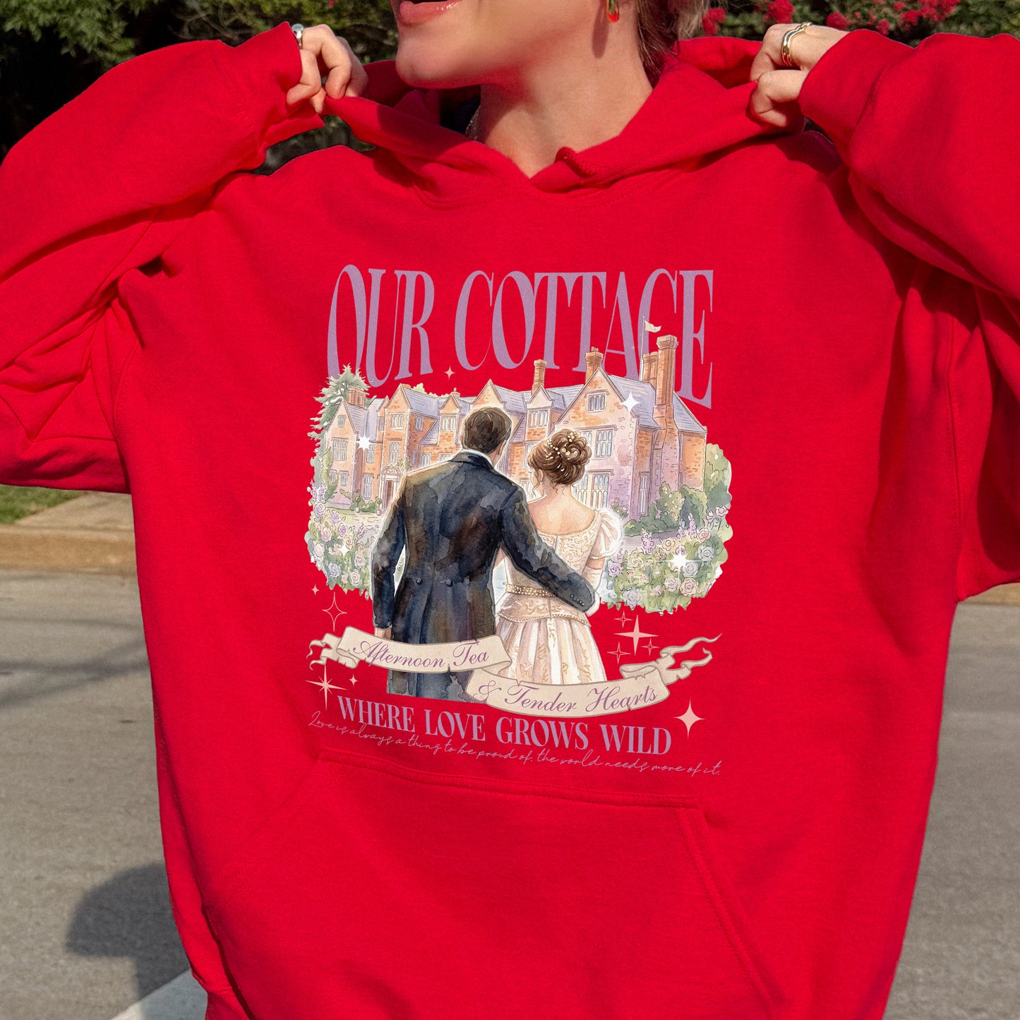 Our Cottage, Bridgerton Regency Romance Inspired, Benedict and Sophie, Bookish Gift, Booklover Hoodie