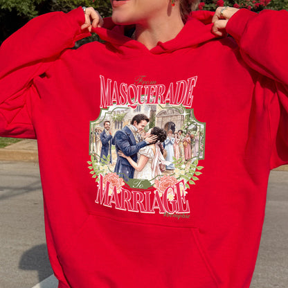 From Masquerade to Marriage #benophie Regency Wedding, Bridgerton Inspired Romance Book Lover Hoodie