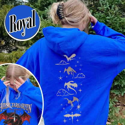 HOTD Hoodie, House of the D Hoodie, GOT Hoodie, Meleys, Hoodie With Dragons, Dragon Lovers Hoodie, Targaryen Hoodie, Team Black, Dragons