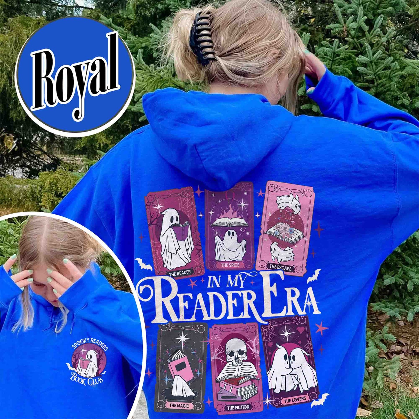 Booklover Hoodie, in My Reading Era Hoodie, Tarot Cards With Book Hoodie, Spooky Reader Hoodie