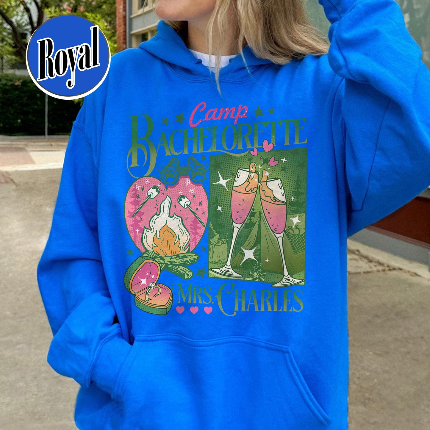 Bachelorette Hoodie, Custom Camp Bachelorette Party Hoodie, Hiking Bridal Party Hoodie