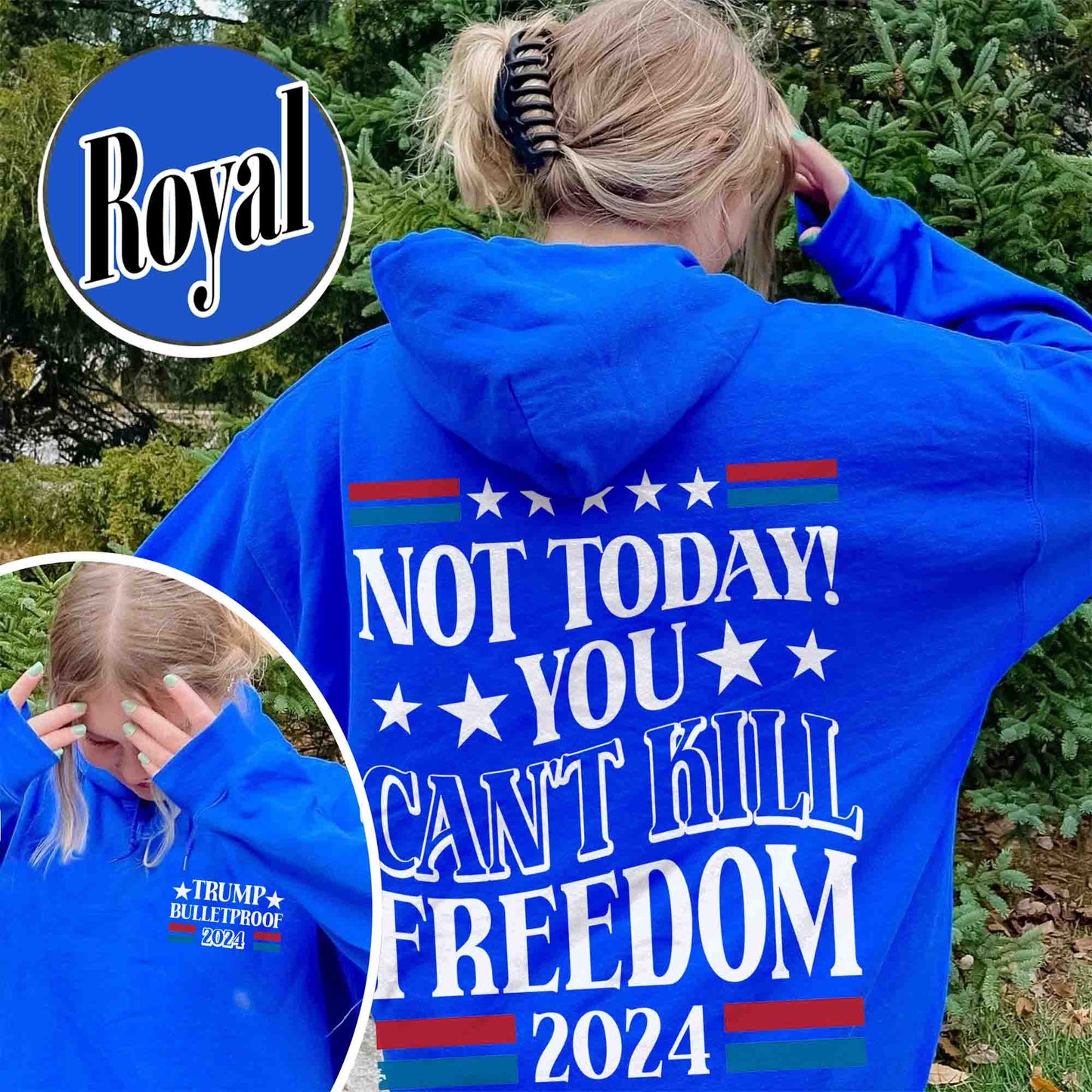Election Hoodie, Not Today You Can’t Kill Freedom Hoodie, Bulletproof Hoodie, Failed Assassination Hoodie
