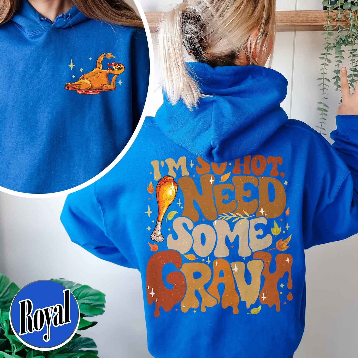 Couple Matching Thanksgiving Hoodie, Thanksgiving Couples Hoodie, Thanksgiving Hoodie for Couples, Gravy and Turkey Couple Hoodie, Im So Hot Hoodie