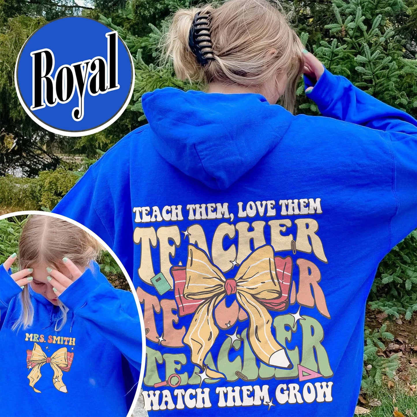 Customized Teacher Hoodie, Back to School Hoodie, Teacher Gifts, Teacher Team Hoodie, Teacher Teach Team Love Them Hoodie